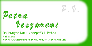 petra veszpremi business card