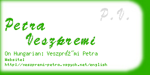 petra veszpremi business card